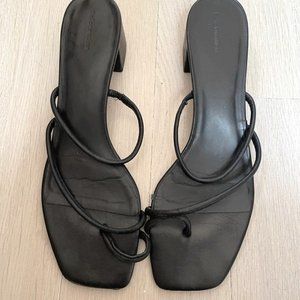 Size 11 Reformation Black Heeled Sandals (~1-1.5 in)